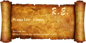 Rumpler Emma névjegykártya