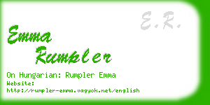 emma rumpler business card